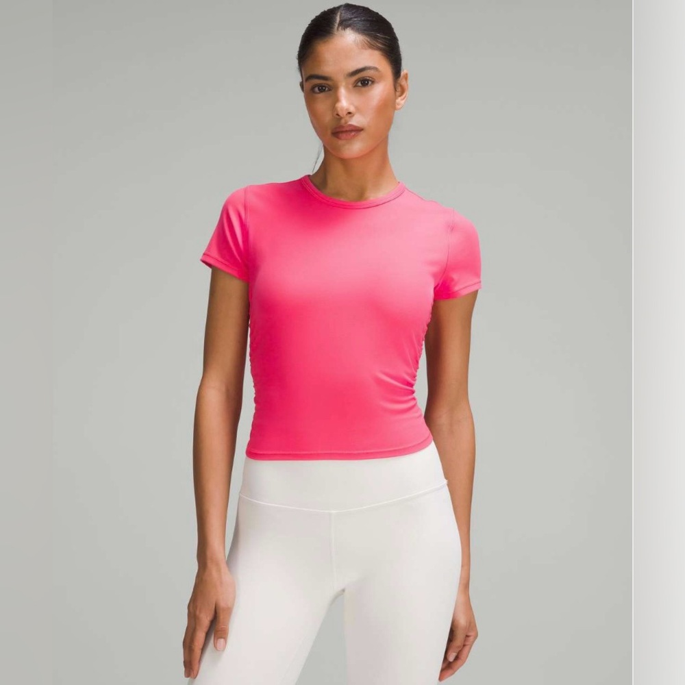 lululemon athletica Short Sleeve Crewneck Tee in Bright Pink
